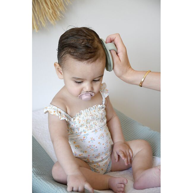 Perie de imbaiat din silicon Beaba Misty Green