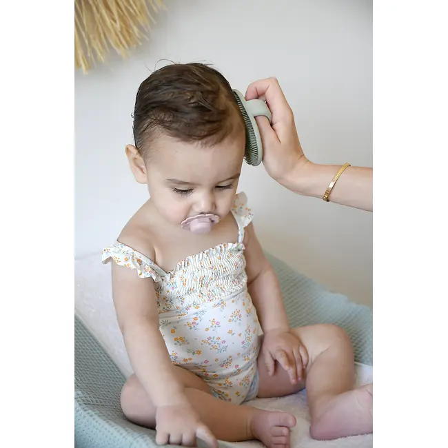 Perie de imbaiat din silicon Beaba Misty Green