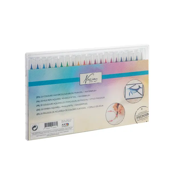 Set 20 markere Creative Craft, varf tip pensula pe baza de apa BPTCJK106431