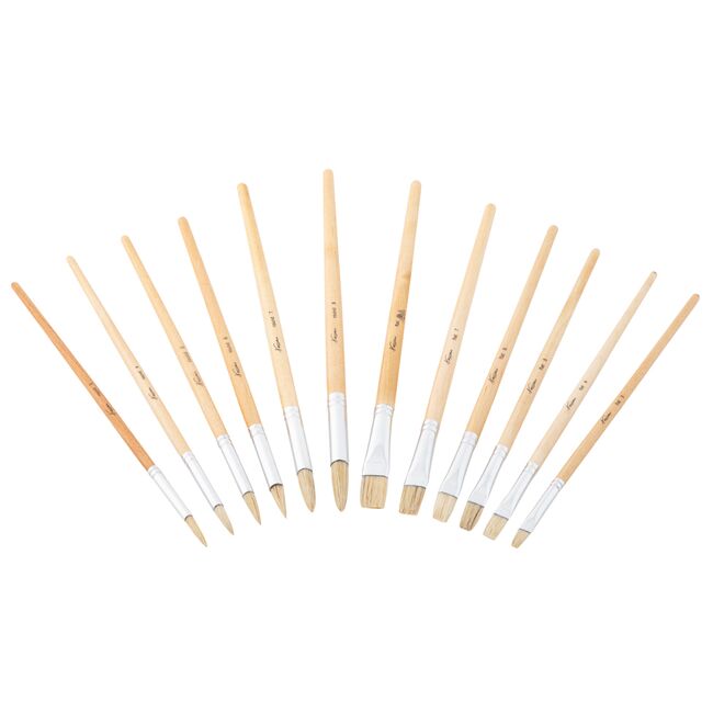 Set Nassau Fine Art, 12 pensule profesionale, diverse dimensiuni BPTCJK110452