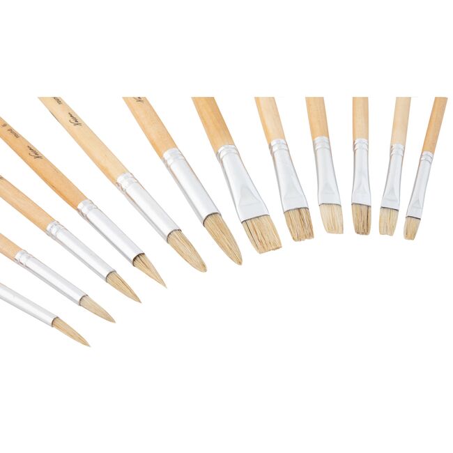 Set Nassau Fine Art, 12 pensule profesionale, diverse dimensiuni BPTCJK110452