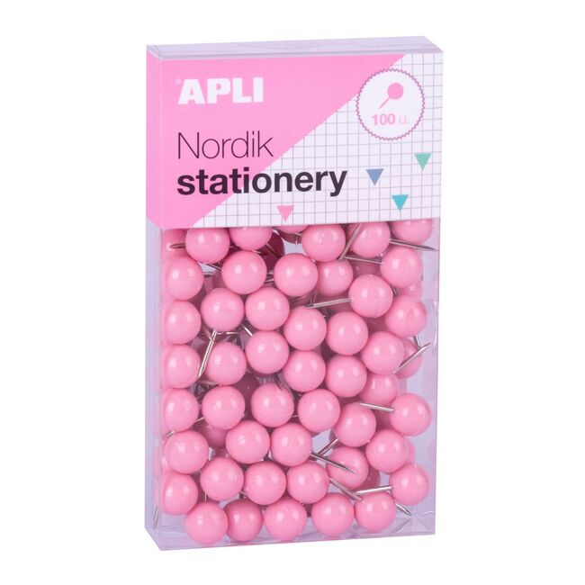 Set ace pentru tabla Apli, 9 x 20 mm,  100 bucati/set, diverse culori BPTCAL018150