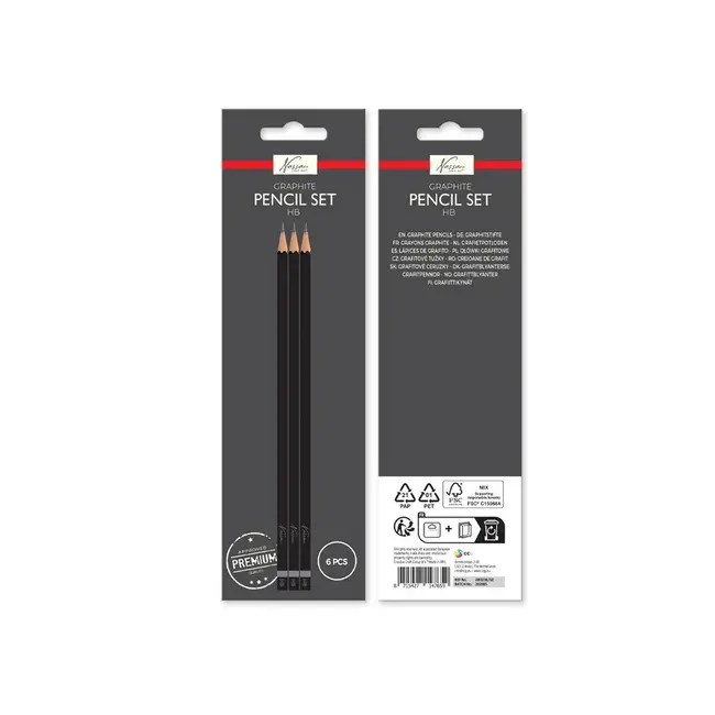 Set creioane grafit, Creative Craft, HB, 6 buc BPTCJK147659