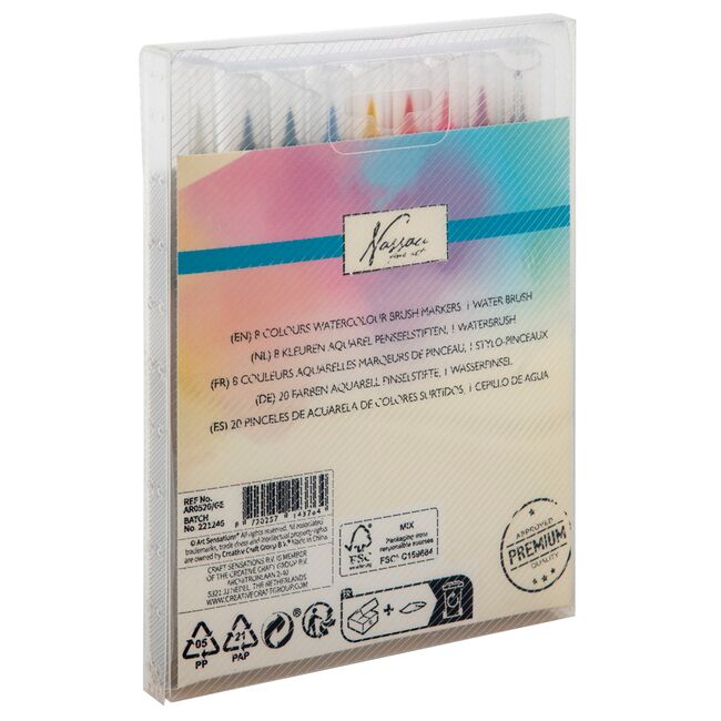 Set markere Creative Craft, varf tip pensula pe baza de apa, 8 bucati BPTCJK000520