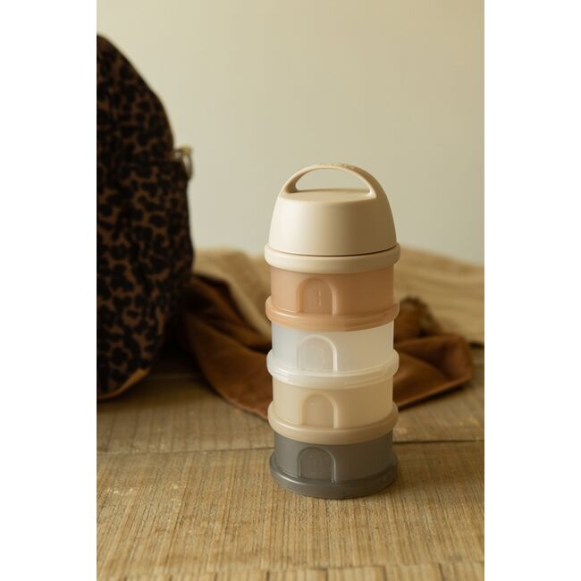 Recipient lapte praf 4 compartimente Beaba transparente Clay