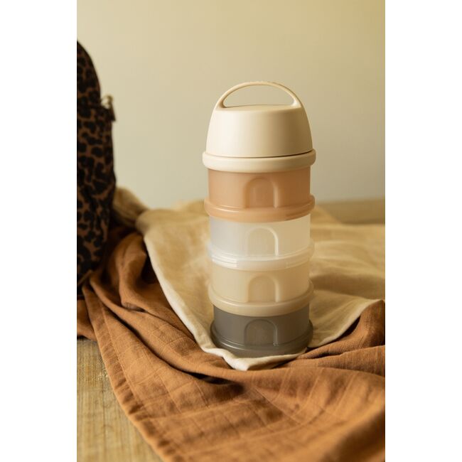 Recipient lapte praf 4 compartimente Beaba transparente Clay