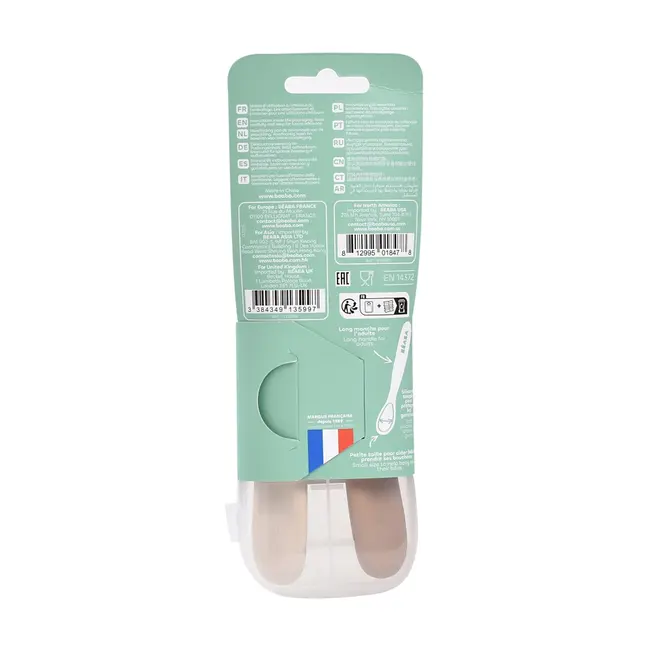 Set 2 lingurite silicon +4 luni Beaba Clay