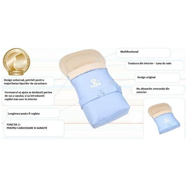 Sac de iarna Sleep and Grow Eco N20 din lana oaie Womar Zaffiro AN-SW-20 BBJAN-SW-20_Rosu