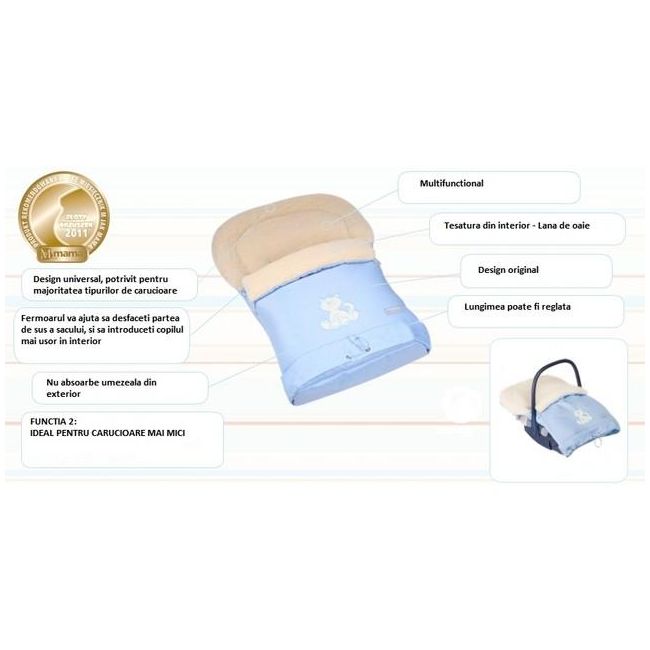 Sac de iarna Sleep and Grow Eco N20 din lana oaie Womar Zaffiro AN-SW-20 BBJAN-SW-20_Rosu