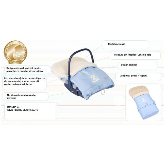 Sac de iarna Sleep and Grow Eco N20 din lana oaie Womar Zaffiro AN-SW-20 BBJAN-SW-20_Rosu