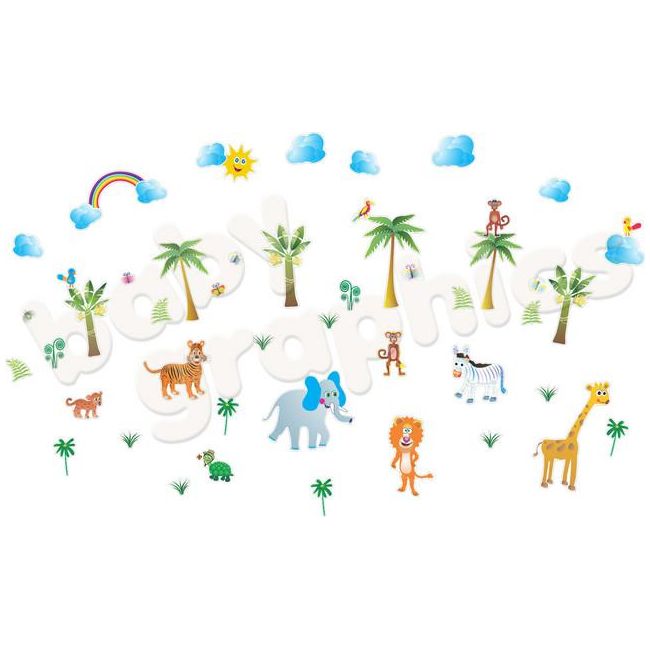 Sticker perete Animale din Jungla -  BBG001
