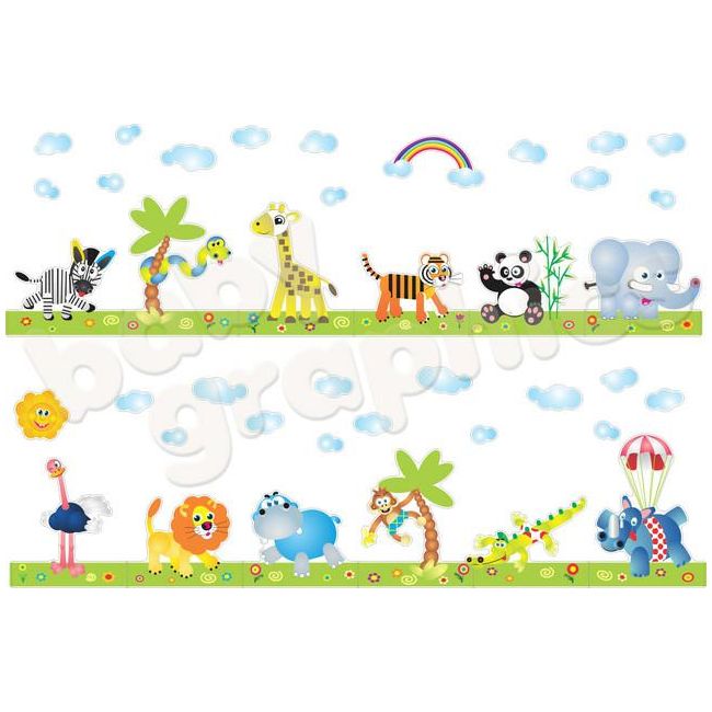 Sticker perete Animale Salbatice Modulare -  BBG002