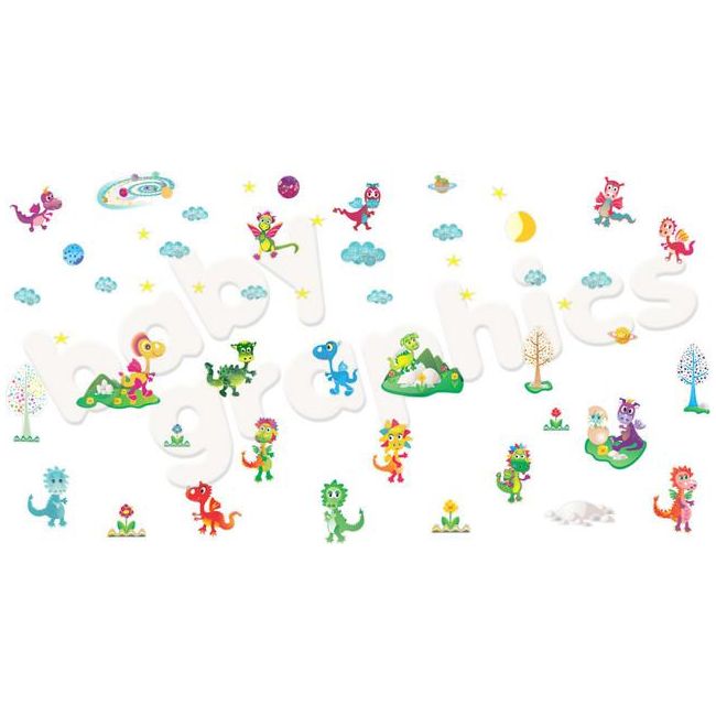 Sticker perete Dragoni veseli -  BBG005