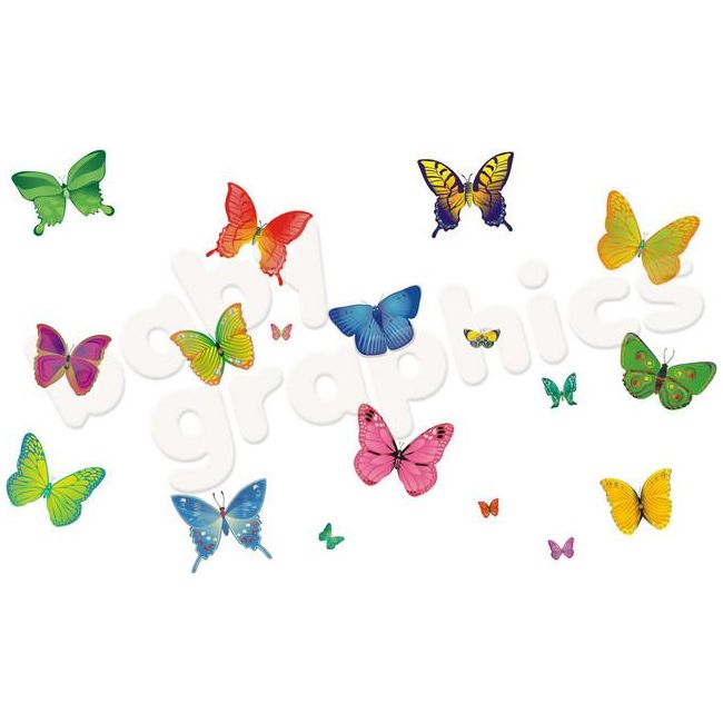 Sticker perete Fluturi mari -  BBG009