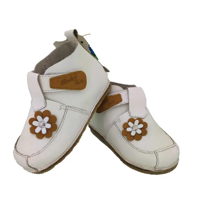 Ghetute Barefoot Baby fox (Marime: 20, Culoare nappa: Roz, Decor: Floare)
