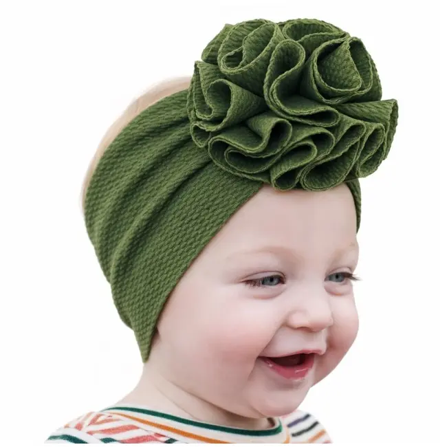 Bentita verde inchis lata cu floare mdxpp10-19-c11