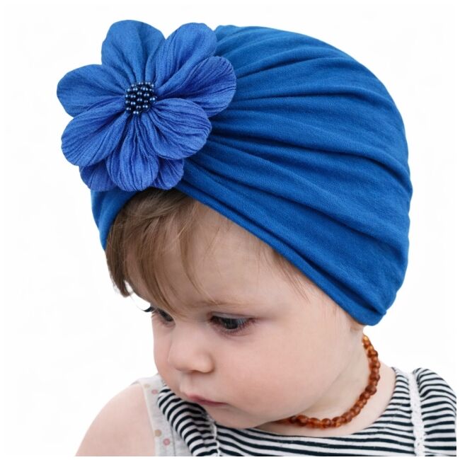 Caciulita albastra tip turban - floricica mbx-20146-2-ct1