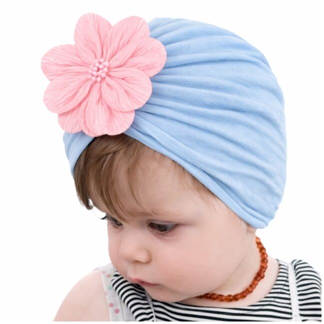 Caciulita bleu tip turban - floricica mbx-20146-3-ct1