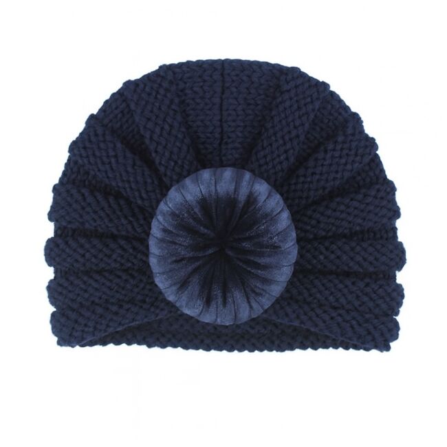 Caciulita bleumarin crosetata tip turban mbx-20165-2-sa1