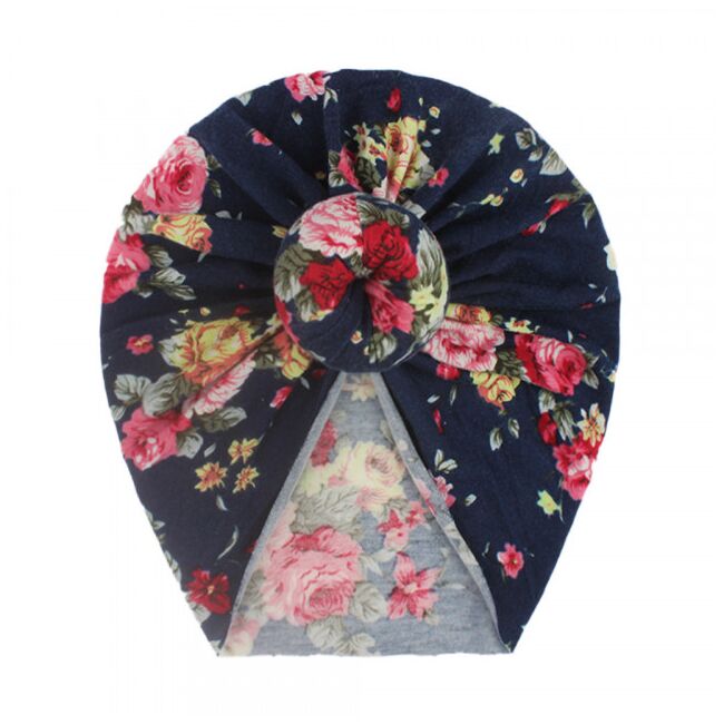 Caciulita bleumarin inflorata tip turban mdx-20158-1