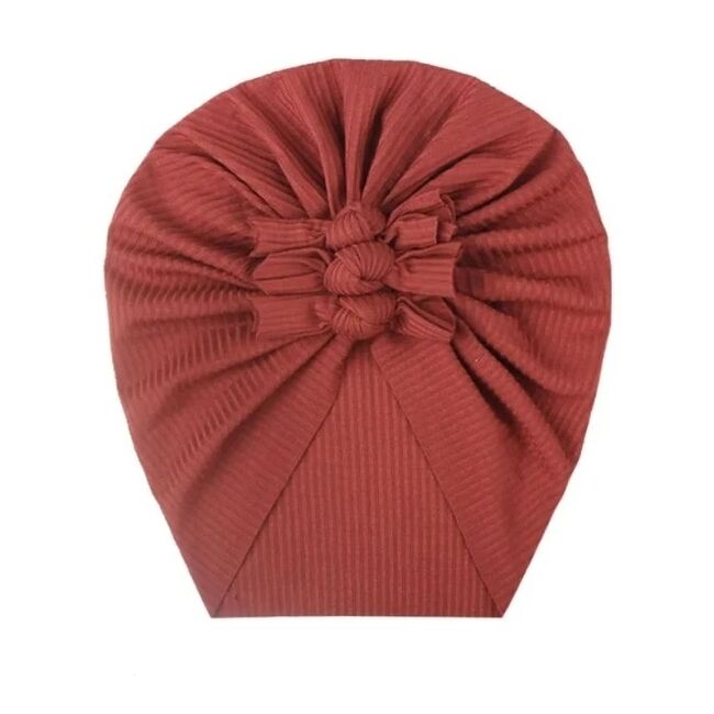 Caciulita caramizie tip turban cu trei fundite mbx-21021-10