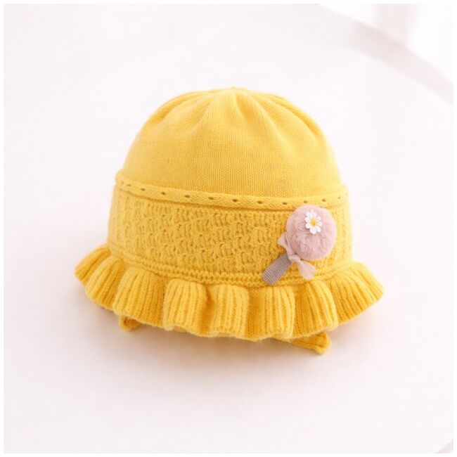 Caciulita galbena dublata tip boneta adoctsc16-1-sa8