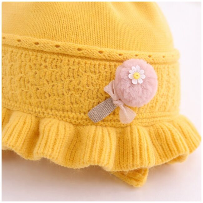 Caciulita galbena dublata tip boneta adoctsc16-1-sa8