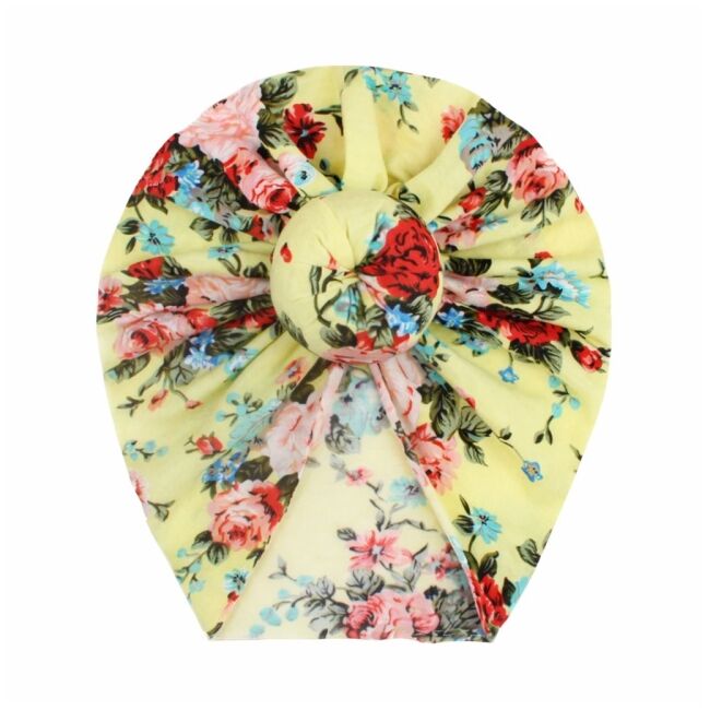 Caciulita galbena inflorata tip turban mdx-20158-5