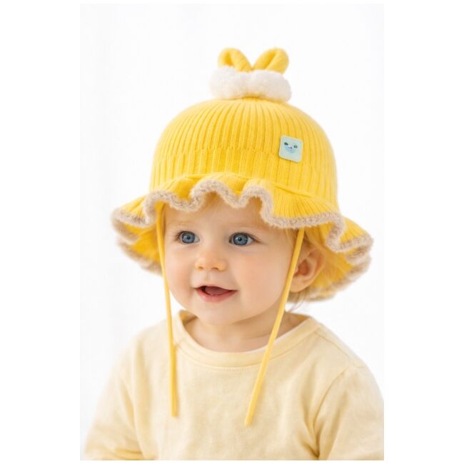 Caciulita galbena tip boneta - sweety adht2023-87-2-ca4