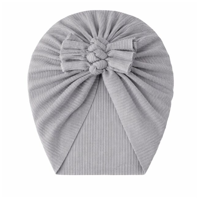 Caciulita gri tip turban cu trei fundite mbx-21021-8