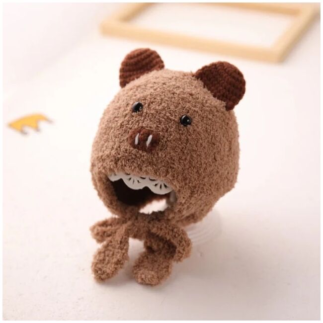 Caciulita maro pentru bebelusi - teddy mbwht105-2-sa8