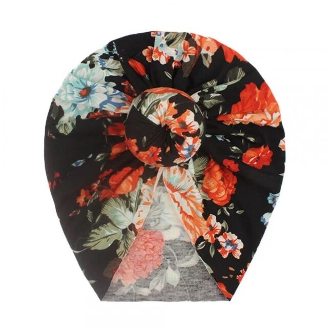 Caciulita neagra inflorata tip turban mdx-20158-4