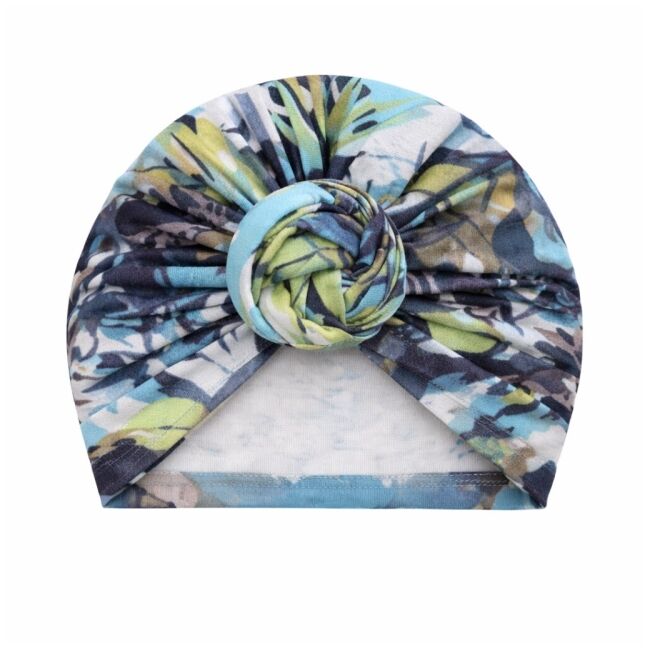 Caciulita pentru fetite tip turban cu imprimeu viu colorat mbx-20151-1