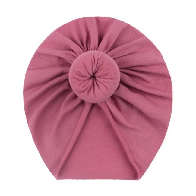Caciulita roz pudra tip turban pentru fetite mbx-20150-2-c3