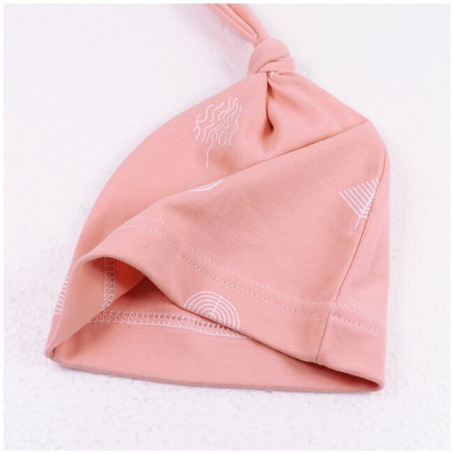 Caciulita roz tip fes piticot pentru bebelusi addta253-2-c1