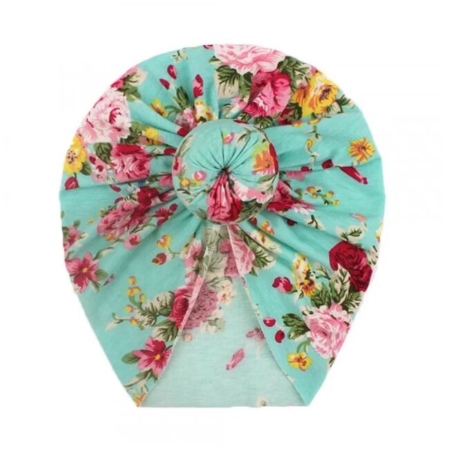 Caciulita verde inflorata tip turban mdx-20158-3