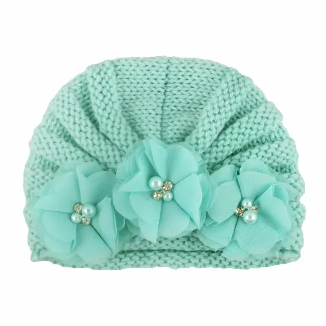 Caciulita vernil tip turban cu floricele mdx-19065-1-sa1