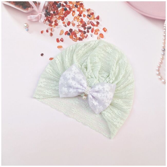 Caciulita vernil tip turban din danteluta adj0066-1-be1