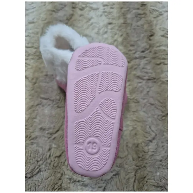 Cizmulite bebelusi roz cu blanita, interior calduros, talpa moale trpb0001