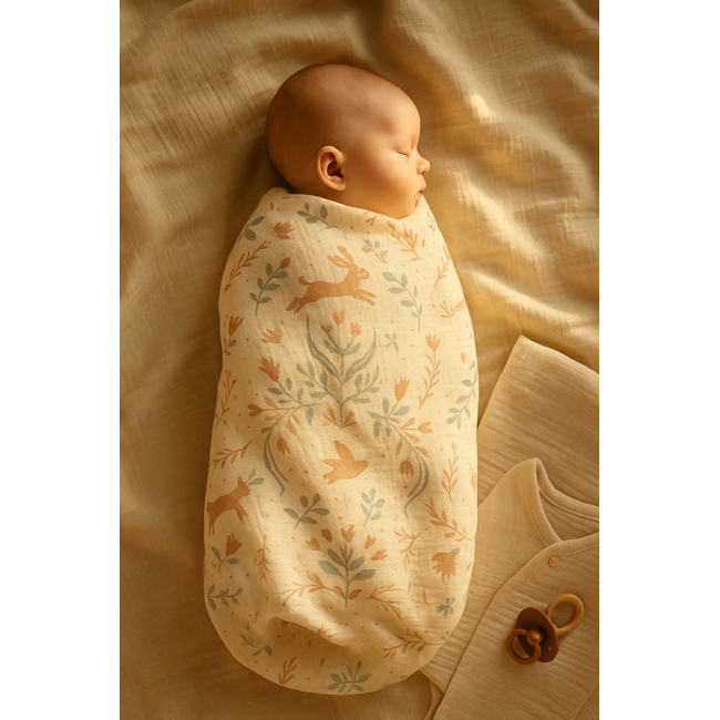 Set 2 Museline Natural Calm Din Bumbac Muselina 100%, 70x70 Cm Pjb110263sbb