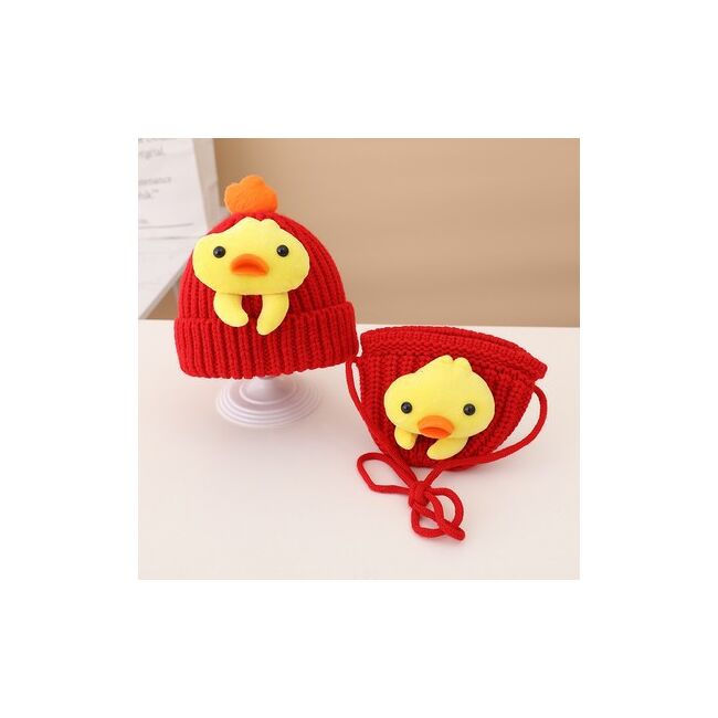 Set rosu caciulita si gentuta - puisor adoctsc11-1-sa4