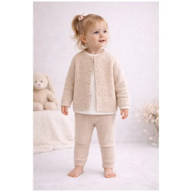 Set tricot 3 piese bigimay - bej bbe1535-1