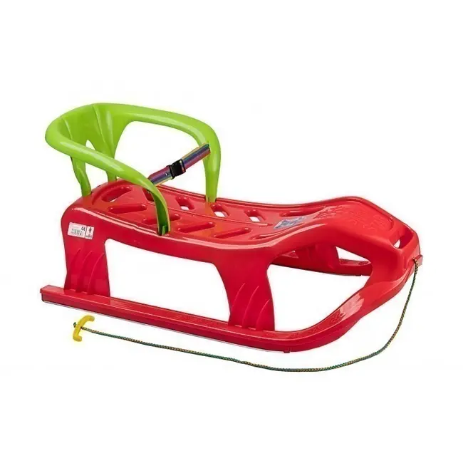 Sanie copii marmat snow star z cu spatar - rosu - resigilat edeedi6593red_resigilat