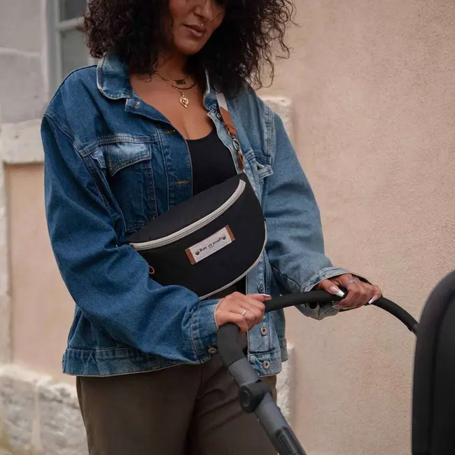 Borseta bebelusi Baby On Board Armelle Banana Black