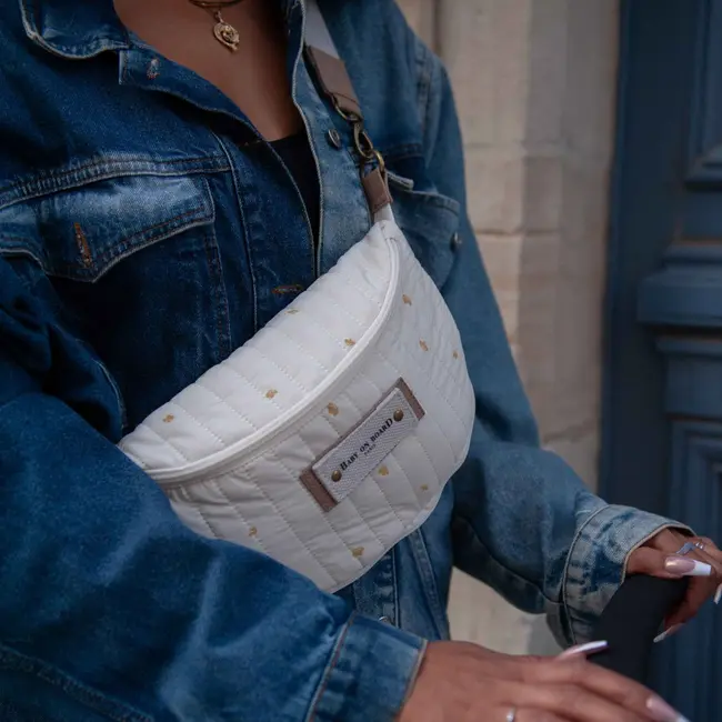 Borseta bebelusi Baby On Board Armelle Banana Cotton