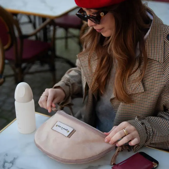 Borseta bebelusi Baby On Board Armelle Banana Naturel