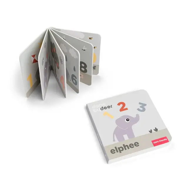 Carticica jucarie educativa numarat Done by Deer Elphee Colour Mix