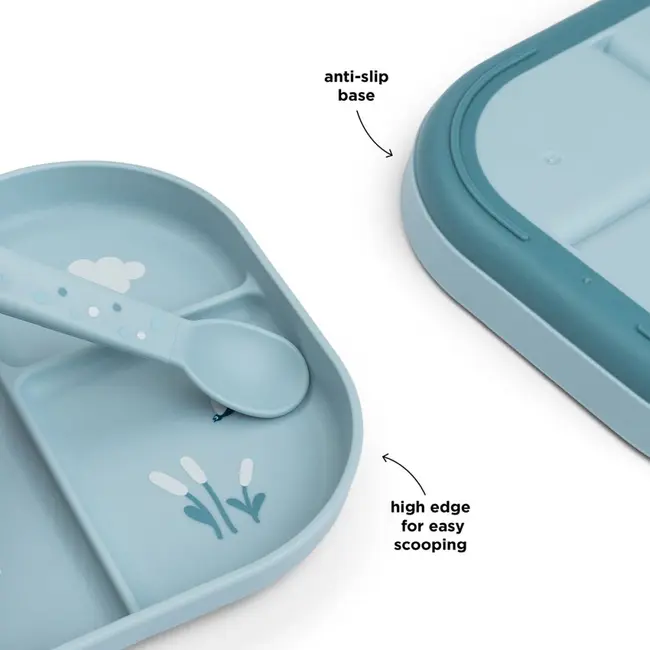Farfurie compartimentata Done by Deer Foodie Elphee Blue