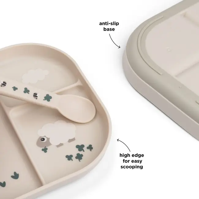 Farfurie compartimentata Done by Deer Foodie Tiny Farm Sand