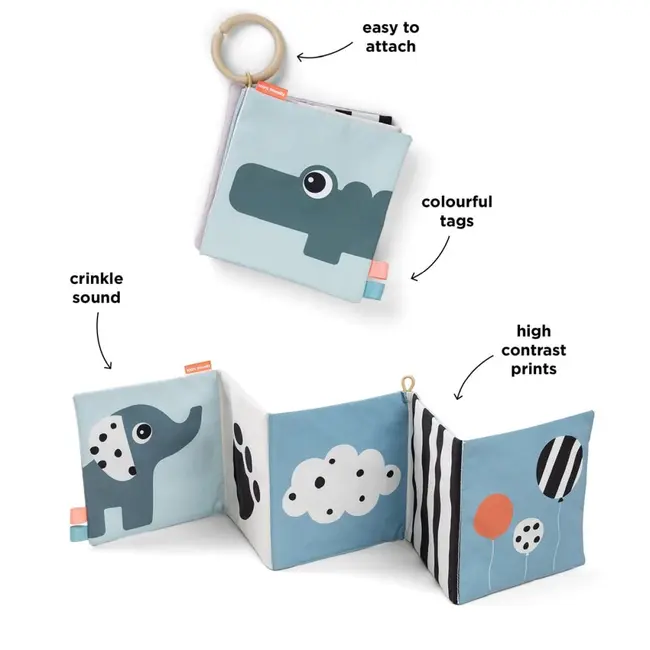 Jucarie senzoriala carticica de plus Fold Out Done by Deer Colour Mix